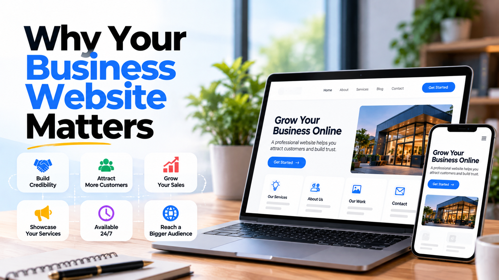 Responsive website design across desktop and mobile